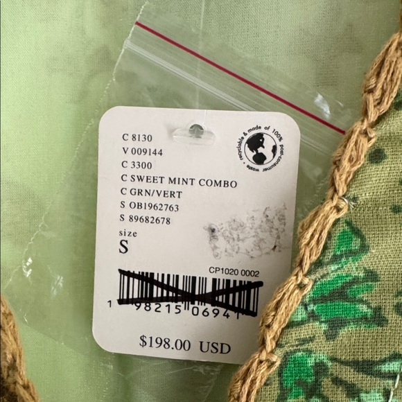 Free People green patterned mini dress - Picture 3 of 6